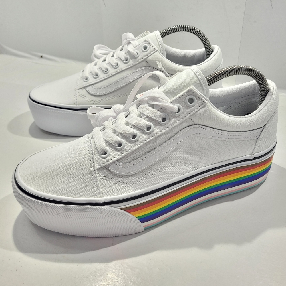 VANS OLD SKOOL UNISEX STACKFORM PLATFORM PRIDE RA… - image 3